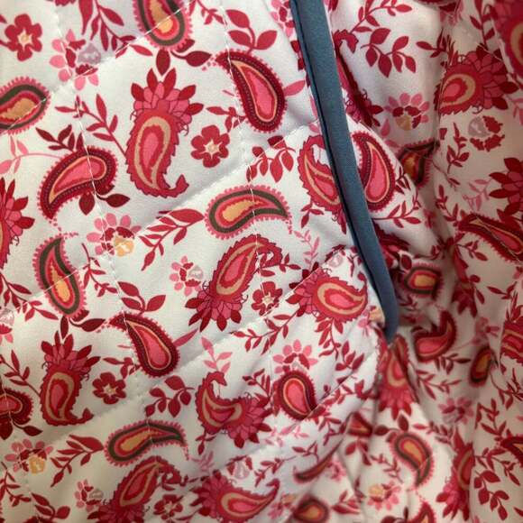 Colorful Floral Quilted Cropped Jacket boho garden party - Picture 8 of 8